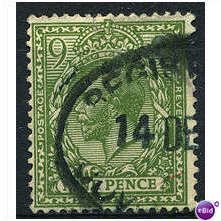 1924 SG426 9d Olive-Green Wmk Block Cypher FineUsed