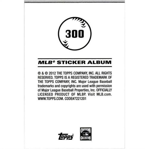 2012 Topps MLB Sticker Collection - #300 - Willie Mays LEG