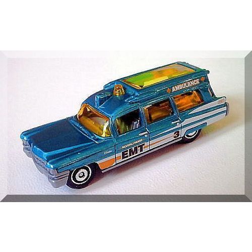 Matchbox - '63 Cadillac Ambulance: MBX Heroic Rescue #88/125 (2016) *Turquoise*