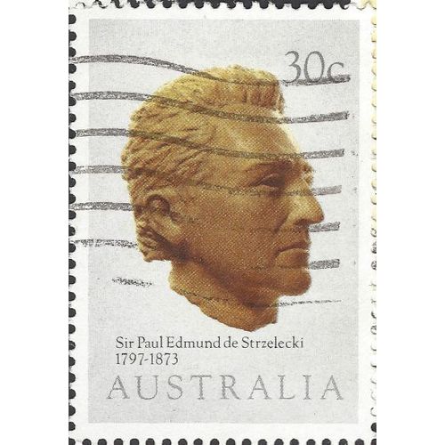 AUSTRALIA, Paul Edmund Strzelecki, Explorer, grey 1983, 30c, #2