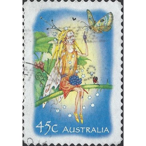 AUSTRALIA, Fairy and Butterfly, blue 1975, 45c, #3