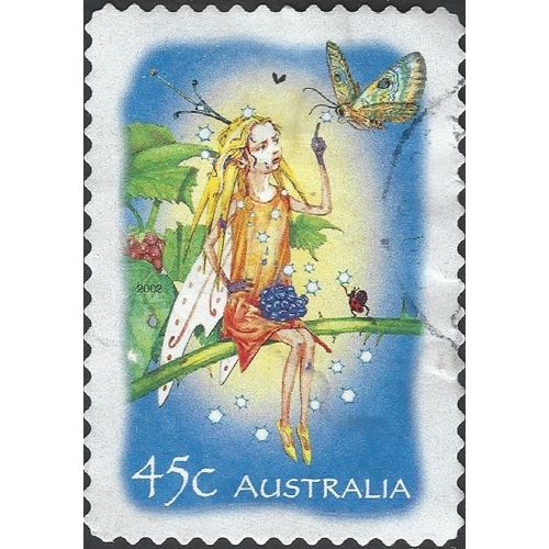 AUSTRALIA, Fairy and Butterfly, blue 1975, 45c