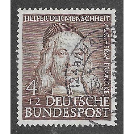 GER 1953 4pf +2 'WELFARE FUNDS - A.H FRANCKE' FINE USED (EBID63-106)