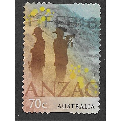 AUS 2015 70c (S/A) 'ANZAC' FINE USED (EBID64-215)