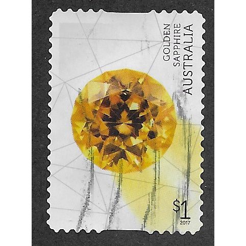 AUS 2017 $1.00 (S/A)'RARE BEAUTIES -GOLDEN SAPPHIRE' FINE USED (EBID63-877)