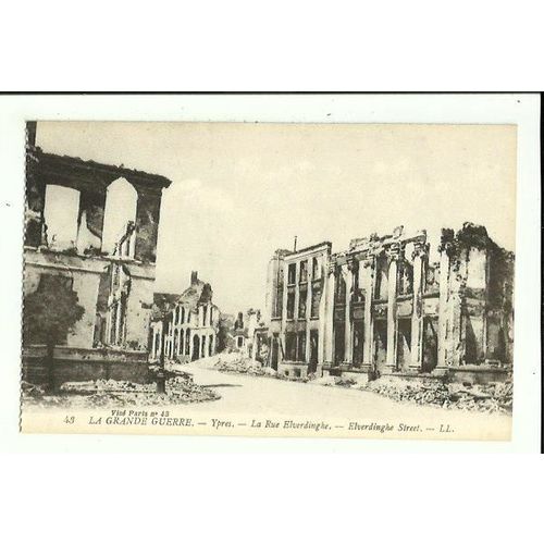 Belgium GREAT WAR Ypres Elverdinghe Street Postcard by LL (43)