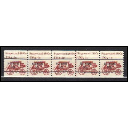 1898Ab 4c Stagecoach Fine MNH Dry Gum PNC 6/5 Line Gap AA0102
