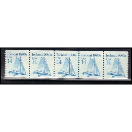 2134 14c Iceboat Very Fine MNH Dry Gum PNC 3/5 KA9100
