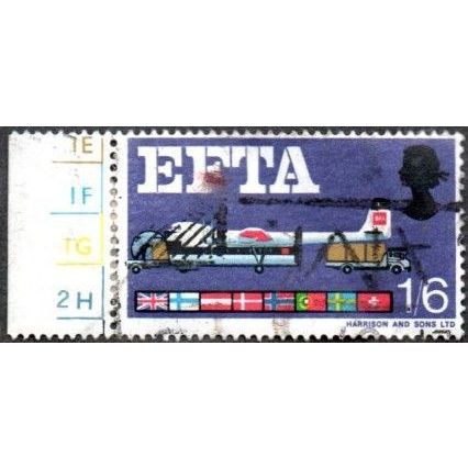 1967 European Free Trade Association. 1/6d Value. Air Freight. Fine Used, CC