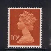 GB 1971 10p brown and light brown SG 885