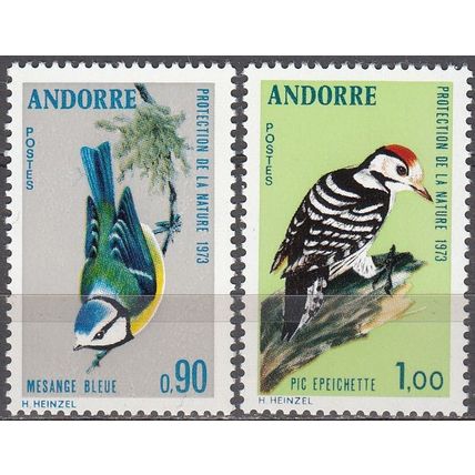 Andorre Français 1973 Michel 253 - 254 Neuf ** Cote (2008) 5.60 € Oiseaux