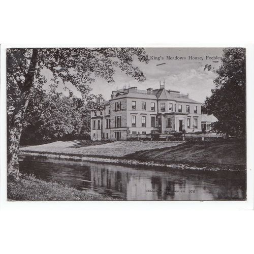 King's Meadows House Peebles Postcard 1905 Peebleshire