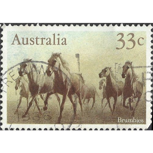 AUSTRALIA, HORSE, Brumbies, grey 1986, 33c, #3