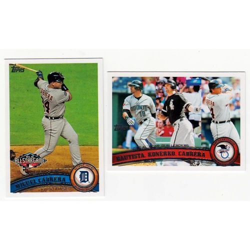 Lot of Two 2011 Topps Miguel Cabrera cards- #202, #US230