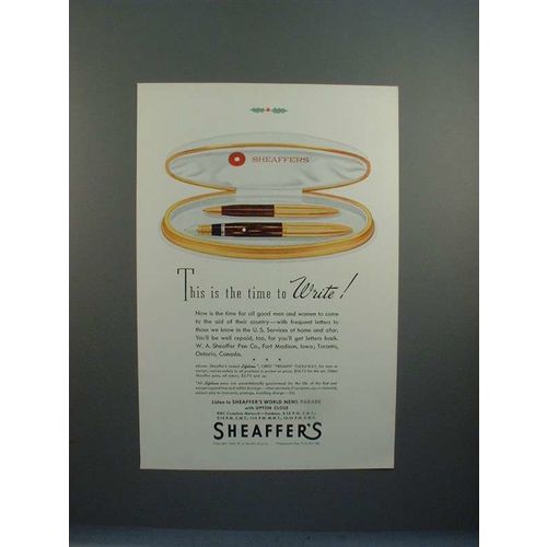 1942 Sheaffer's Lifetime Crest Triumph Tuckaway Pen Ad!