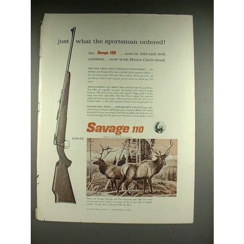 1958 Savage 110 Rifle Ad - Sportsman Ordered!