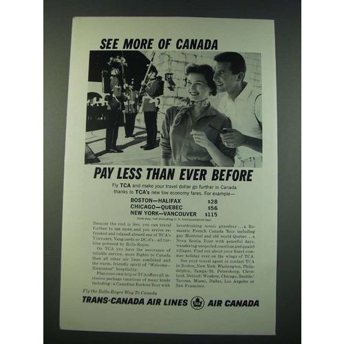 1961 TCA Trans-Canada Air Lines Ad - See More of Canada