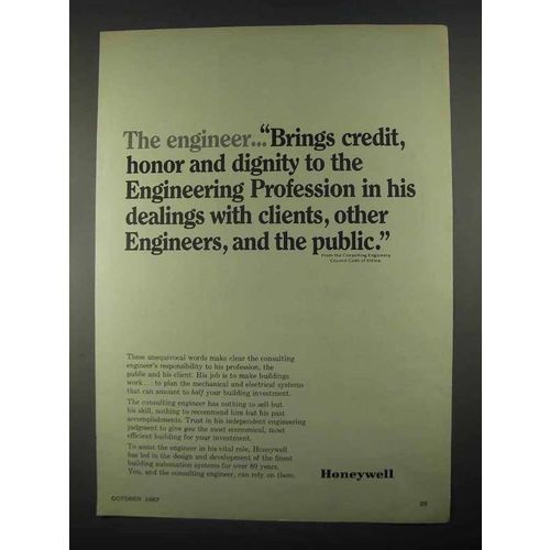 1967 Honeywell Building Automation Systems Ad