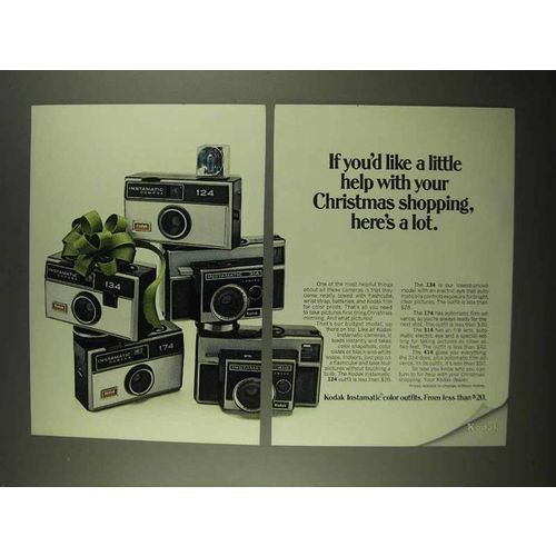 1968 Kodak Cameras Ad - 124, 134, 174, 314 and 414