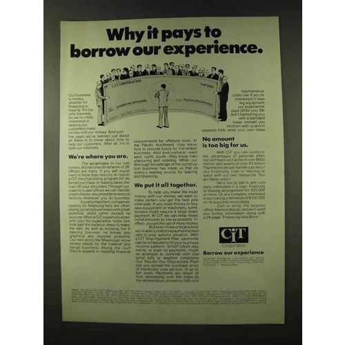 1973 CIT Corporation Ad - Borrow Our Experience