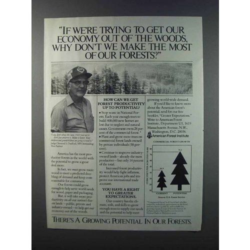 1981 American Forest Institute Ad - Get Economy Out