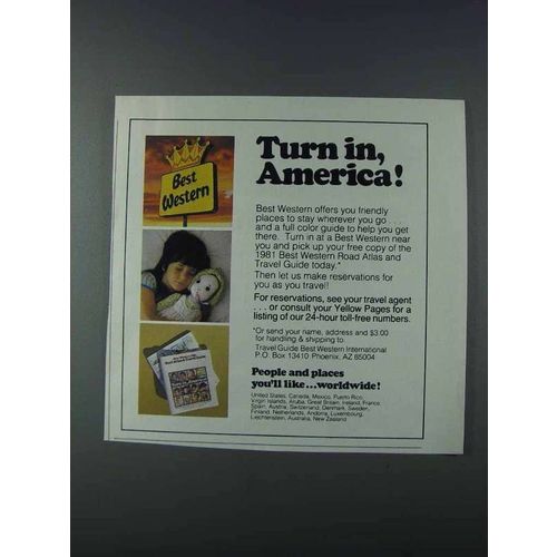 1981 Best Western Motel Ad - Turn In