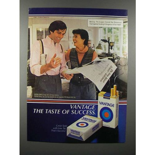 1984 Vantage Cigarette Ad - The Taste