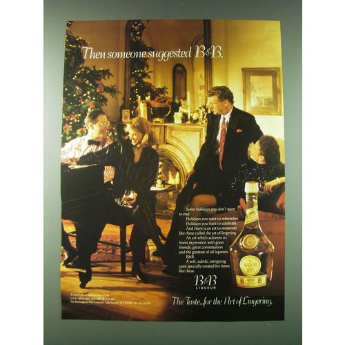 1989 B&B Liqueur Ad - Then someone suggested B&B