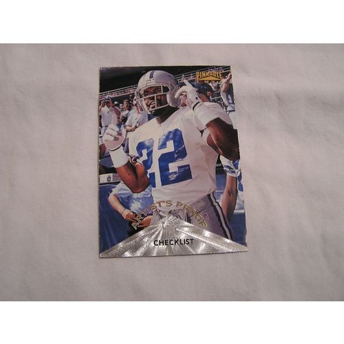 1996 Pinnacle PREMIUM STOCK ARTIST'S PROOF N0. 197 -CHECKLIST-Emmitt Smith