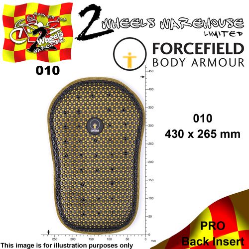 FORCEFIELD BODY ARMOUR PRO BACK INSERT L2 010 43cm x 27cm