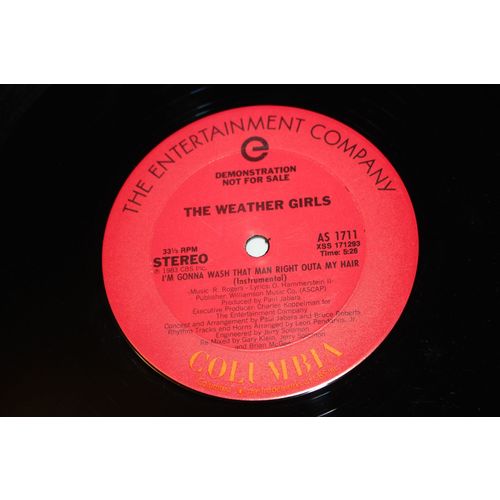 The Weather Girls 12" Promo Single-I'M GONNA WASH THAT MAN OUTA MY HAIR STEREO