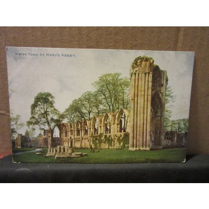 ST. MARY'S ABBEY, YORK. unused antique postcard by Photochrom #