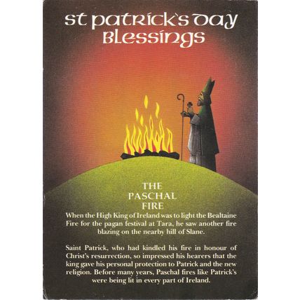 6x4 Continental size printed postcard St Patrick's Day Greetings x5