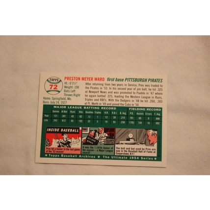 Preston Ward 1994 Topps 1954 Archives NO. 72