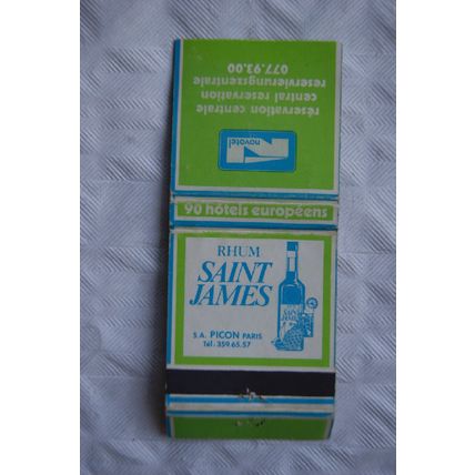Matchbook Cover Novotel - Rhum Saint James