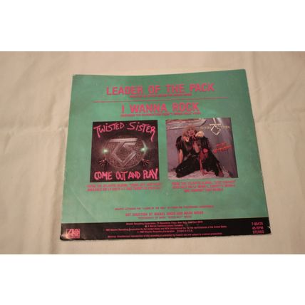 Twister Sister Picture Sleeve ONLY-LEADER OF THE PACK/I WANNA ROCK