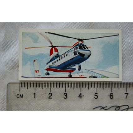 1962 Lyons Tea card Wings Across the World No. 23 Boeing V.107, USA
