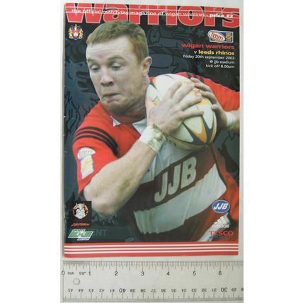 2002 programme Wigan Warriors v. Leeds Rhinos