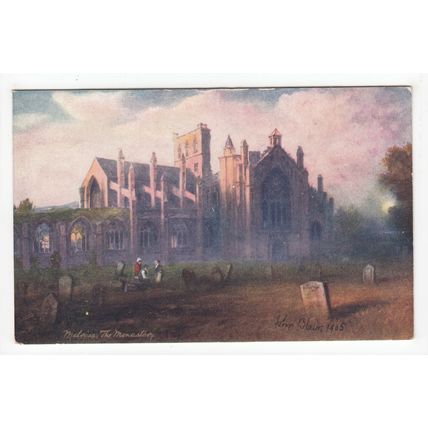 Melrose The Monastery Tuck's Oilette Art Postcard Roxburghshire 7092