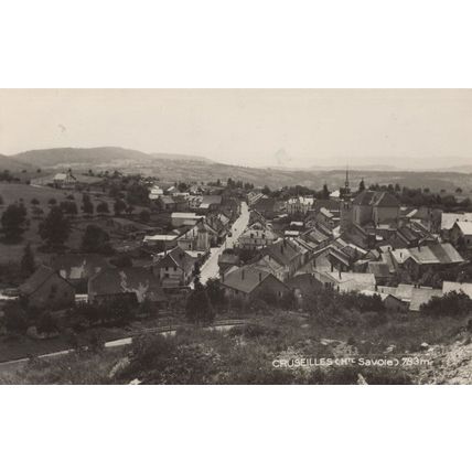 Cruseilles French Aerial Vintage Real Photo Postcard