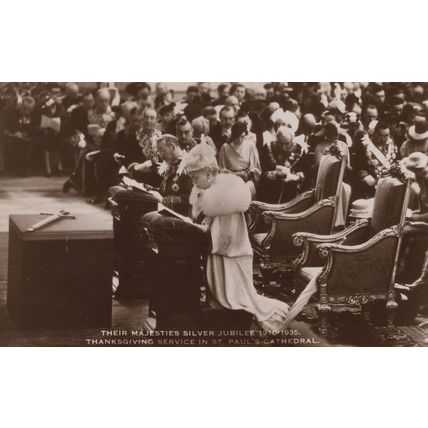 Their Majesties Silver Jubilee Real Photo Royalty Postcard