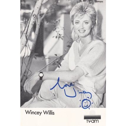 Wincey Willis TV Am Breakfast TV Vintage Hand Signed Photo