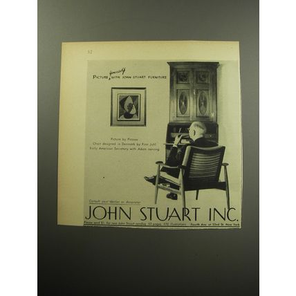 1957 John Stuart Furniture Advertisement - Chair by Finn Juhl