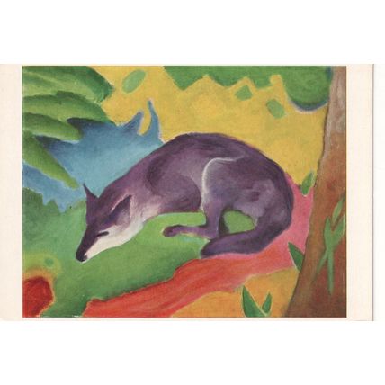 Unused Art Postcard - The Blue Fox - Franz Marc 1880-1916