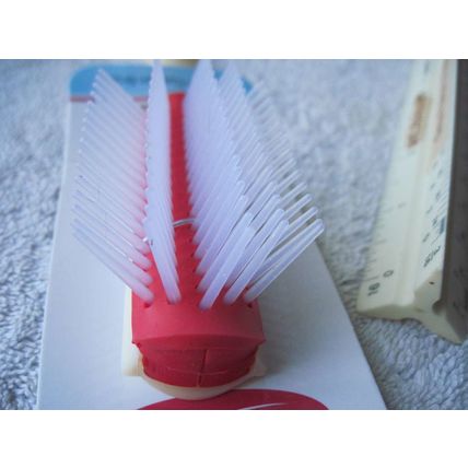 Annie Flare Rubber Cushion Base Hair Brush Stiff Plastic Bristles Denman Wig