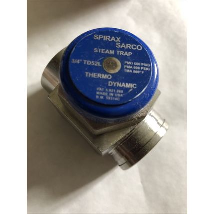 3/4" npt Spirax Sarco TD52L,B.M. 59314C Cool-blue THERMO-DYNAMIC Steam Trap,BO