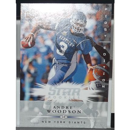 2008 Upper Deck ANDRE WOODSON (Kentucky/Giants) Star Rookies card #202