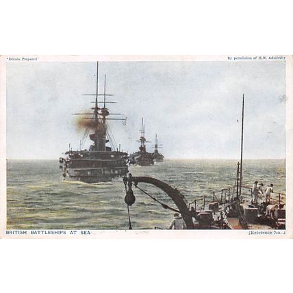 British Battleships at Sea: Photochrom no. 2 pu 1916