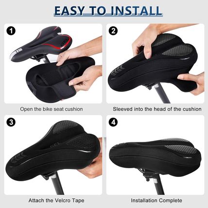 ZCITEK Padded Gel Bike Seat Cover-BLACK-NEW-SEALED-FAST SHIPPING