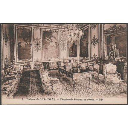 Chambre de Monsieur le Prince, Château de Chantilly, c1930 - Lévy & Neurdein CPA